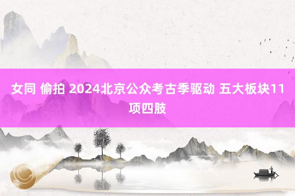 女同 偷拍 2024北京公众考古季驱动 五大板块11项四肢