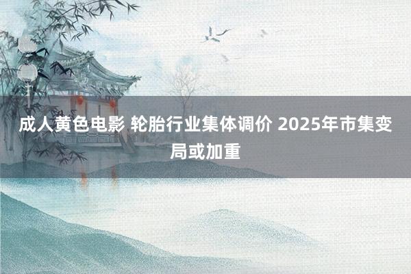 成人黄色电影 轮胎行业集体调价 2025年市集变局或加重